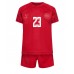 Günstige Dänemark Pierre-Emile Hojbjerg #23 Babykleidung Heim Fussballtrikot Kinder WM 2022 Kurzarm (+ kurze hosen)